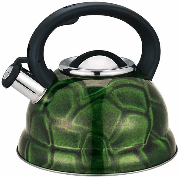 Bouilloire sifflante en acier inoxydable couleur 3D